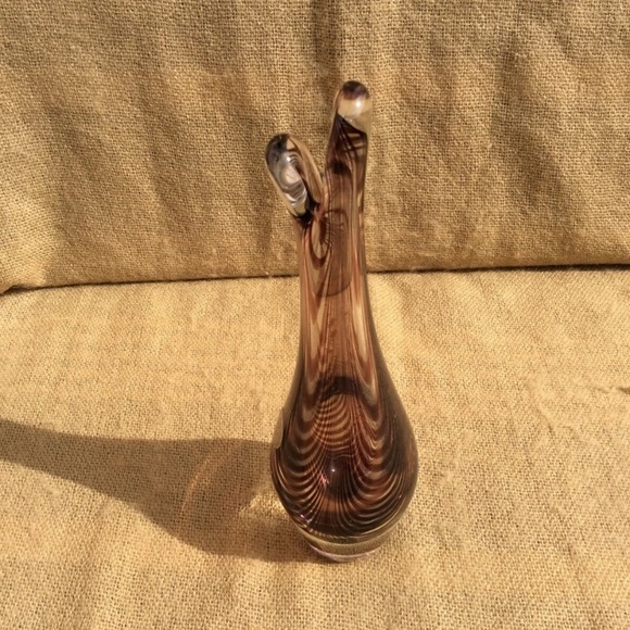 VINTAGE 1950s Scandinavian Zebra Beak Vase by Kastrup/Holmegaard of Denmark - Picture 2 of 7